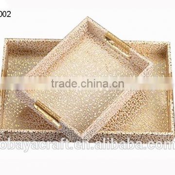 HIGH QUALITY LEATHER WOODEN TRAY PACKING