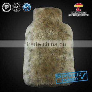 2000ml golden yellow plush hot water bottle cover