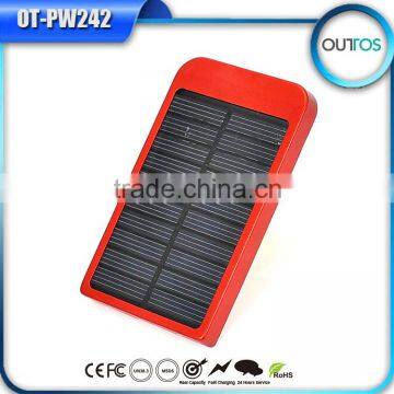 New design 4000mah LED lamp high transfer rate portable polymer power bank solar charger