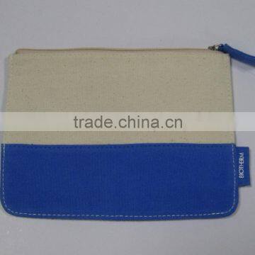 Wholesale small plain canvas cosmetic bag cosmetic pouch