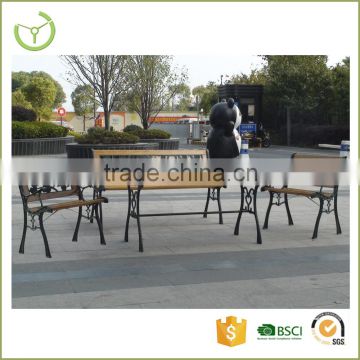 Easy installation & All-weather suitable 4 pcs outdoor patio leisure cast iron garden bench