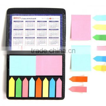 Promotional Sticky Notes Organizer In Leather Box