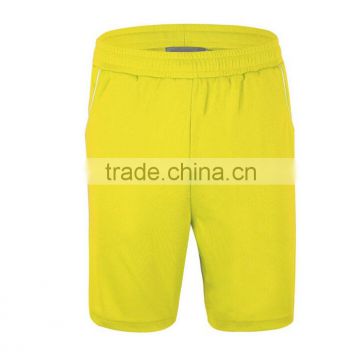custom cheap good sale yellow soccer training shorts