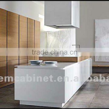 Wooden color Melamine Kitchen Cabinets
