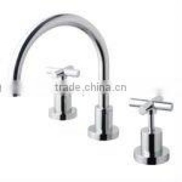 Watermark lead free Three holes double handle basin mixer