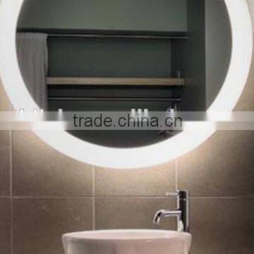 Round LED defogger mirror without frame for Hiton Hotel