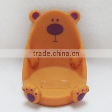 plastic bear handset seat, mobile phone holder