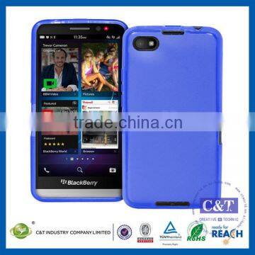 C&T Flexible transparent rubber tpu back cover for blackberry z30