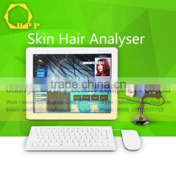 2015 Excellent skin and hair analyzer with detecting skin moisture device