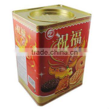 rectangular biscuit cookies tin box