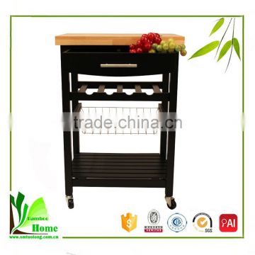 Hot bamboo service dining trolley