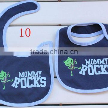 100% cotton baby bibs with embroidery waterproof