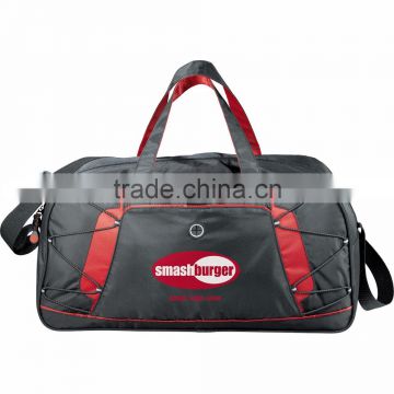 Shockwave 19" Sports Duffel Bag - has elastic bungee cords, pen loop and comes with your logo.