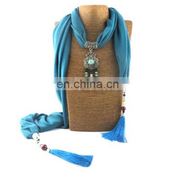 Best Selling Elegant Pearl Pendant jewelry scarf for ladies