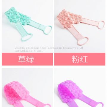 Shower Scrubber Silicone Body Scrubber Belt Dual Side Back Exfoliating Shower Scrubber Strap for Home