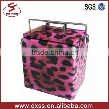 Leopard print metal ice chest cooler box for beer (C-001)