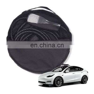 Custom New car Accessories charge Cable Organizer Bag Digital Gadget Travel Organizer charge Cable Storage Case Bag for tesla