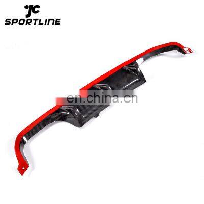 Custom Red Carbon Fibre M3 M4 Rear Lip Diffuser for BMW F8x F82 F80 14-18