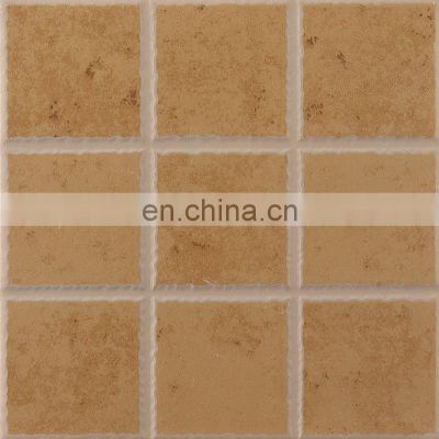 Wear-Resistant 300x300mm yellow color anti slip bathroom and out door garden floor matte surface rustic ceramic tile