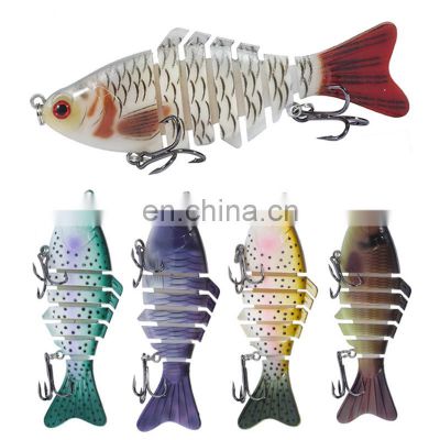 10cm 15.5g  Saltwater Freshwater High Quality 7 Sections Sinking Multi Jointed Lure