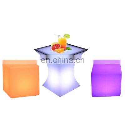 wholesale outdoor party decoration led chair cube mobile bar furniture 40cm cube