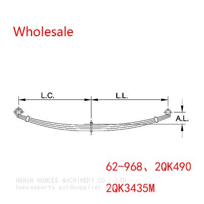 62-968、2QK3435M、2QK490 For MACK Front Leaf Spring Wholesale