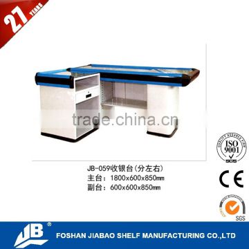 cashier counter for restaurant double sided supermarket checkout counter JB-110