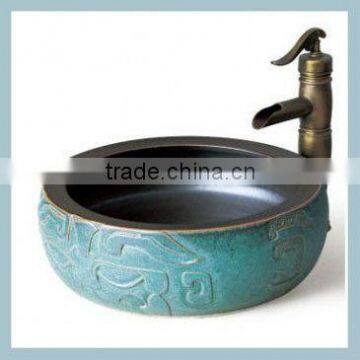 Hotel Bathroom Handmade hand painted ceramic top sanitary ware