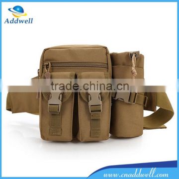 Outdoor camouflage tactical sport waist bag with bottle holder