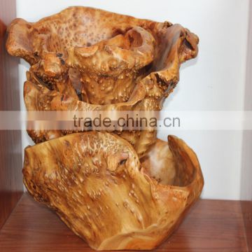 Well sell in US Factory Price & hand made Salad Root Carving Bowl