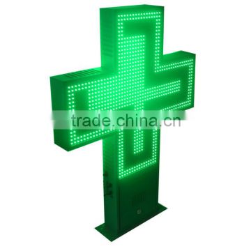 LED pharmacy cross P20 pure green color