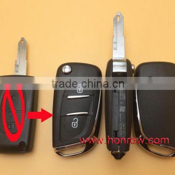 Good Price Peugeot 2 button modified remote key blank with NE73 206 Blade -- With battery place (No Logo)