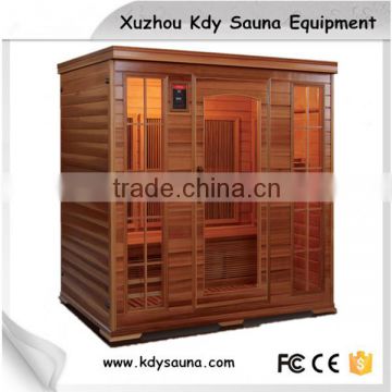 CE ETL ROHS Approved Canadian Red Cedar Wood Infrared sauna for 4 person, home sauna