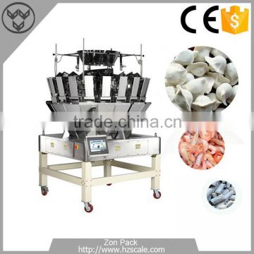 10g-2000g 20 Heads Frozen Food Multihead Weigher Hairtail Fish Weighing Scale