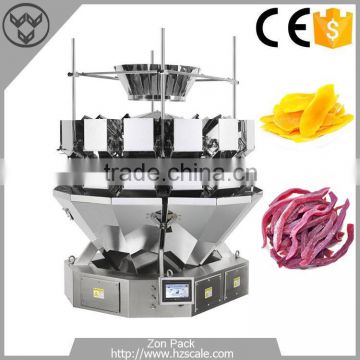 ZH-AU14 Multihead Weigher Dried Fruit Weighing Scale 5L hopper