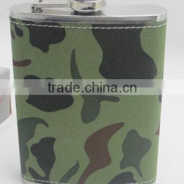2015 Camouflage series wrapping stainless steel hip flask