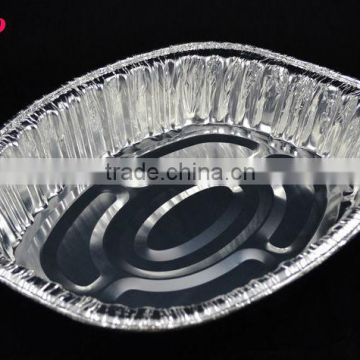 18" aluminum foil oval container