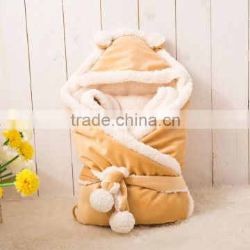 Shu Velveteen baby newborn blankets yellow style