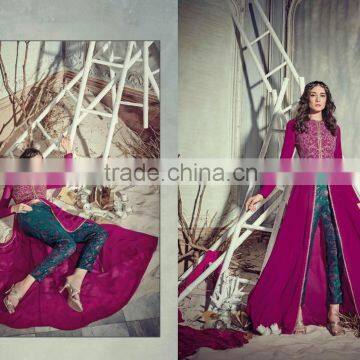 Groovy Wine Georgette Designer Suit/Buy designer salwar kameez online