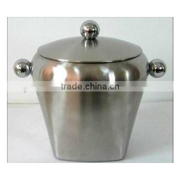 2.0L stainless steel ice bucket with lid