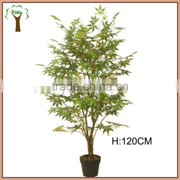 Green artificial maple tree in 4' tall for indoor decoration