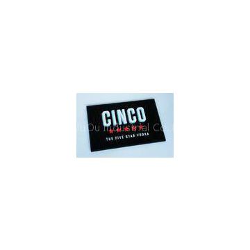 Black square the best price pvc bar mat , bar drink mat CINCO Logo
