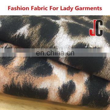 rayon combed fabric raw material leopard print design 100% rayon silk soft poplin printed fabric