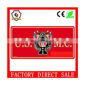 Hottest! High quality illuminated license plate,factory price wholesale red decorative license plate framesHH-licence plate-61
