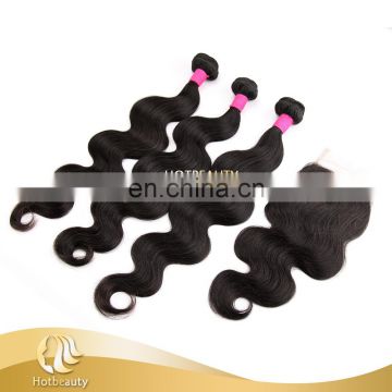 Wholesale peruvian hair bundles with closure body wave