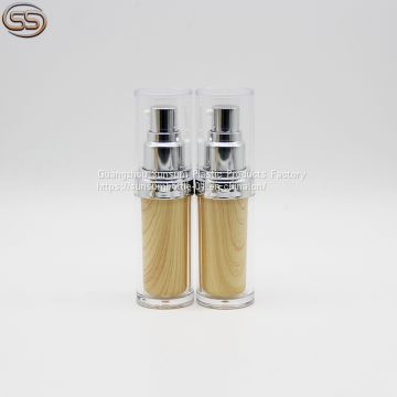 30ml Plastic bamboo double wall lotion bottle