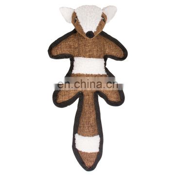 luxury durable pet activity toys for dog brown white plush toys