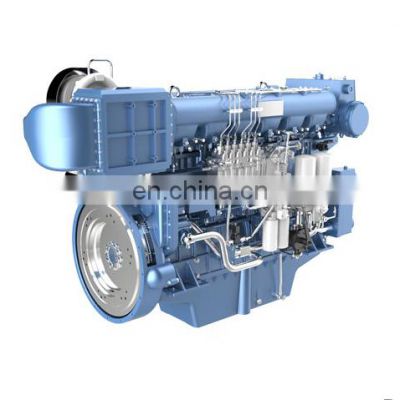 Genuine 6 cylinder 441kw/600hp/1500rpm X6170ZC600-4 Weichai marine diesel motor