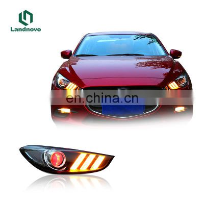 landnovo Upgrade car LED headlight For Mazda 3 Axela 17-19 LED headlamp