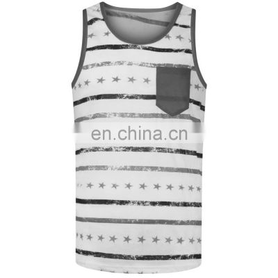 Wholesale Price Plain Dye Solid O-Neck 100% Cotton Casual Muscle Tank Tops vest for Men